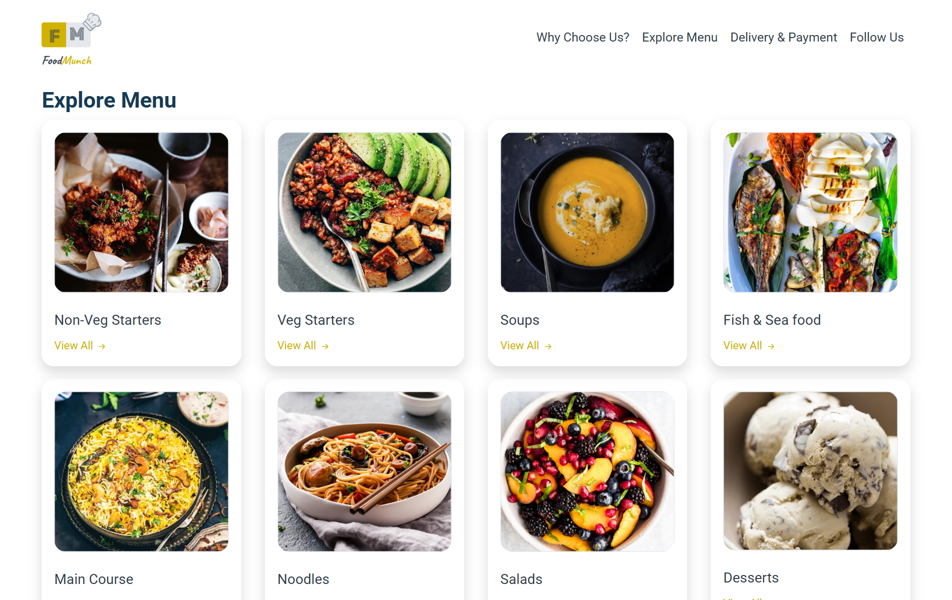 Food Munch Menu